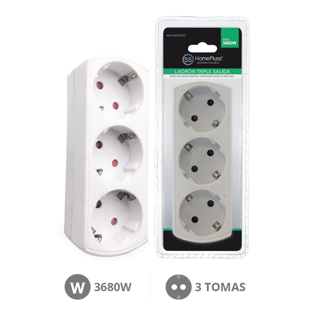 3 way adapter - 6pcs inner box