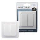 Doble conmutador empotrable Onsen - 6u caja exp