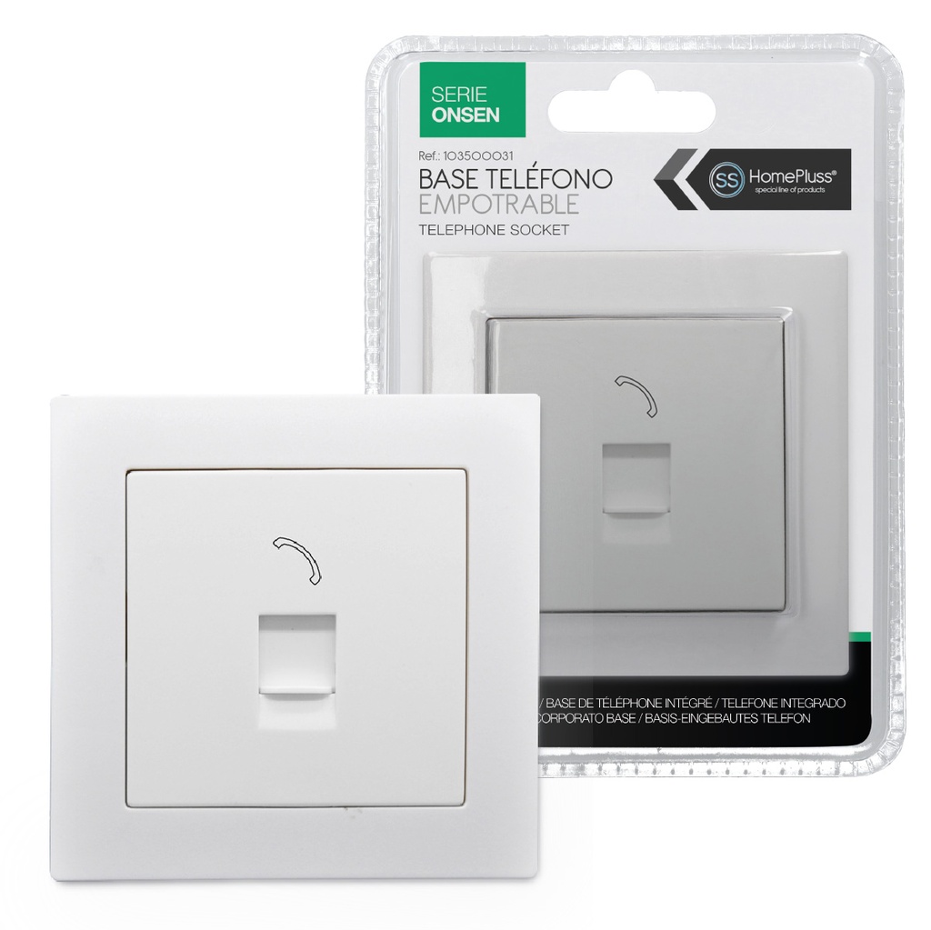 Single recessed telephone socket Onsen - 6pcs nner box