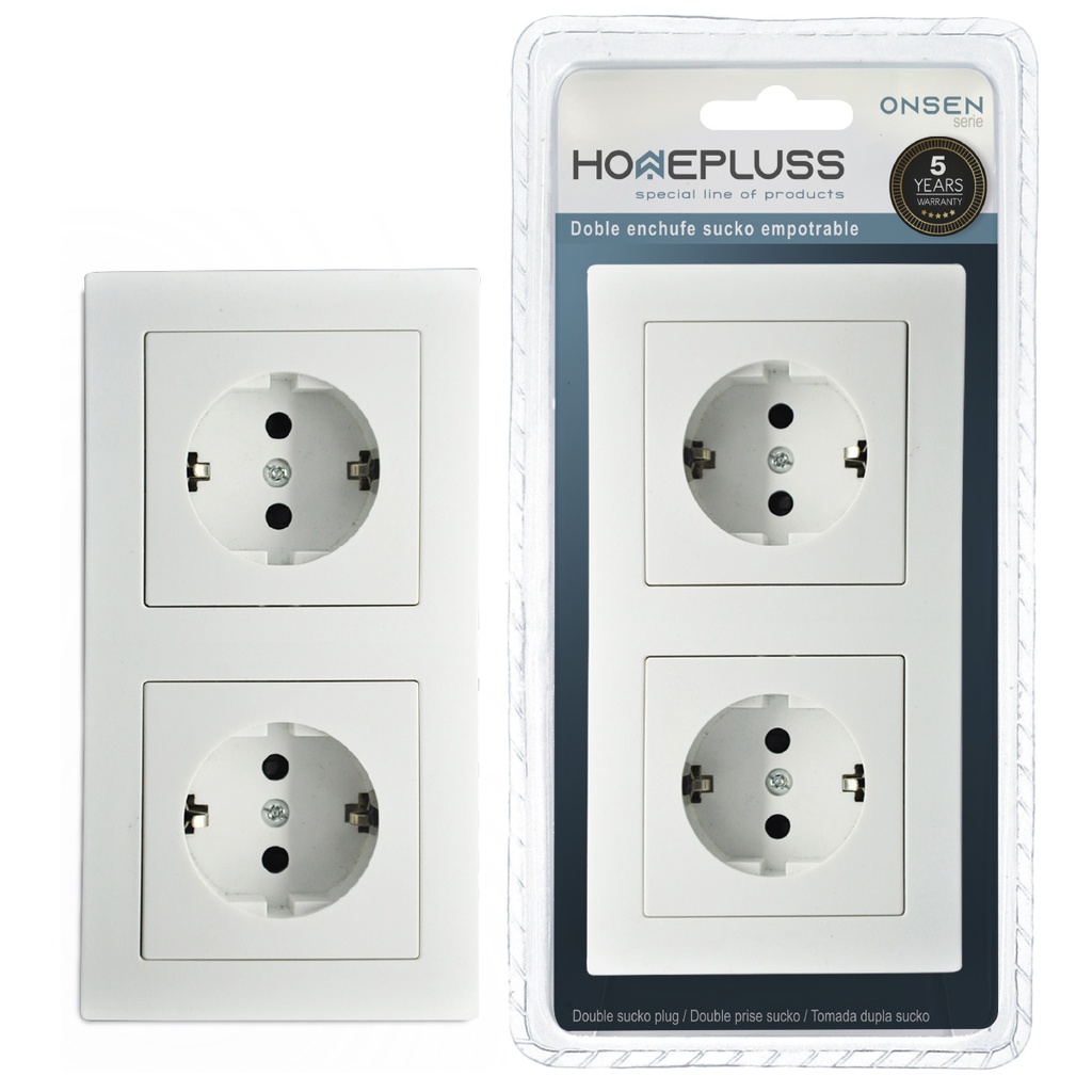 Doble sucko empotrable Onsen - 6u caja exp