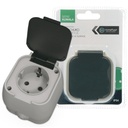 Base sucko de superficie IP54 Negro - 6u caja exp