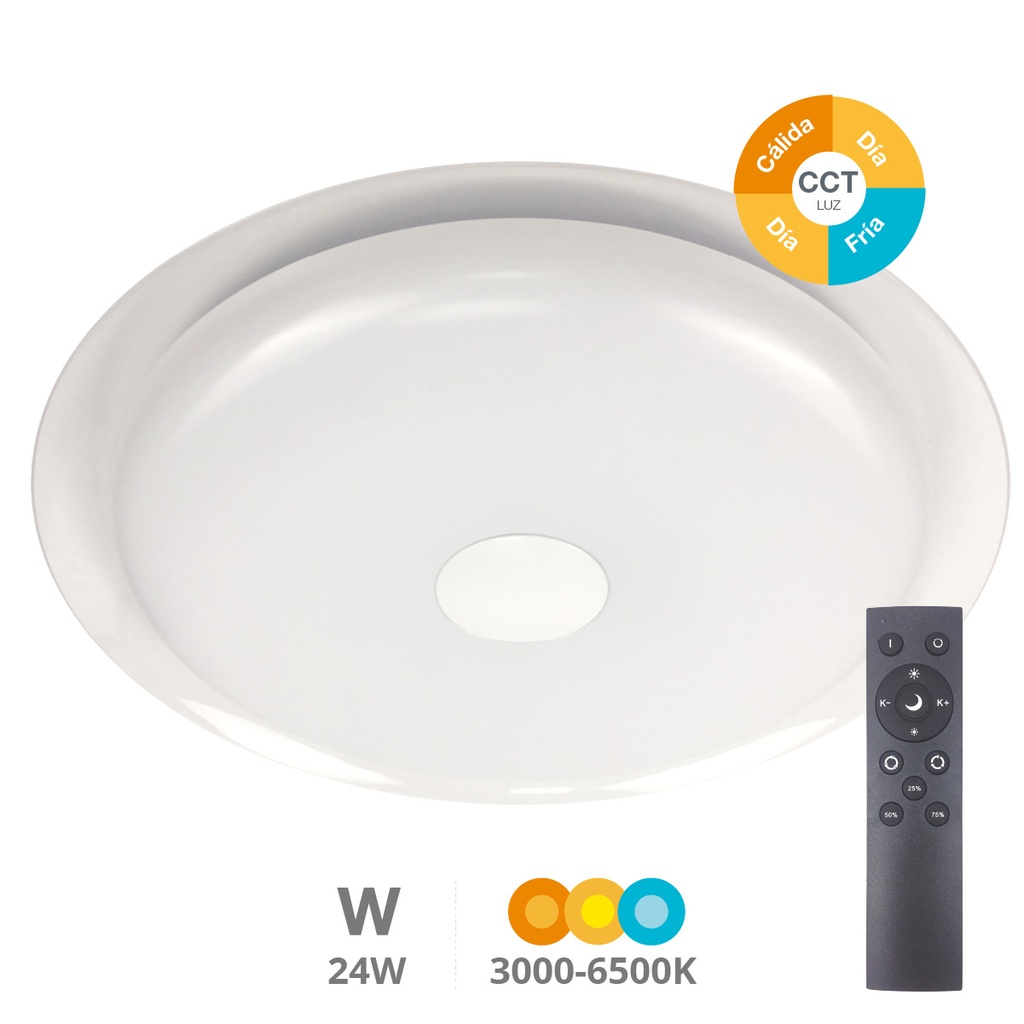 Plafon teto Venus 24 W 3000 K a 6500 K regulável