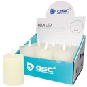 Vela decorativa LED de cera 70mm - 6uds caja exp