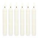 Pack 6 velas decorativas LED castiçal 160 mm