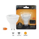 Bombilla LED dicroica 7W GU10 3000K - 12u caja exp
