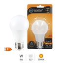 Bombilla LED estándar 8W E27 3000K - 8u caja exp 
