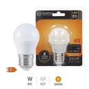 Bombilla LED esférica 4W E27 3000K - 12u caja exp