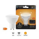 Bombilla LED dicroica 6W GU10 3000K - 12u caja exp