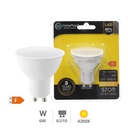 Bombilla LED dicroica 6W GU10 4200K - 12u caja exp