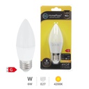 Bombilla LED vela 6W E27 4200K - 12u caja exp