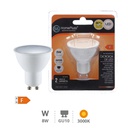 Bombilla LED dicroica 8W GU10 3000K - 12u caja exp