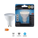 Bombilla LED dicroica 8W GU10 6000K - 12u caja exp