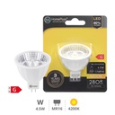 Bombilla LED COB dicroica 4,5W MR16 4200K - 12u caja exp
