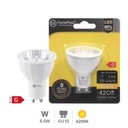 Bombilla LED COB dicroica 5,5W GU10 4200K - 12u caja exp