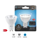 Bombilla LED COB dicroica 5,5W GU10 6000K - 12u caja exp
