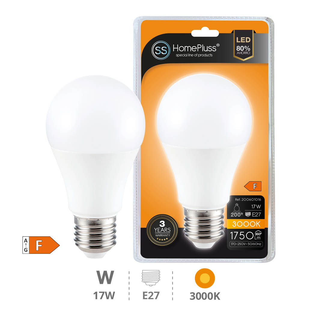 Bombilla LED estándar 17W E27 3000K - 8u caja exp