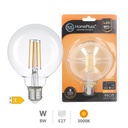 Bombilla LED globo G95 filamento 8W E27 3000K - 6u caja exp