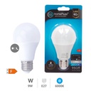 Bombilla LED estándar con sensor crepuscular 9W E27 6000K - 8u caja exp