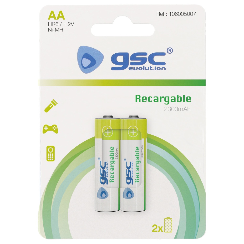 Pila recargable GSC Evolution HR6 (AA) Blíster 2ud