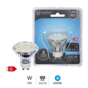 Bombilla LED dicroica cristal 5W GU10 6000K - 12u caja exp