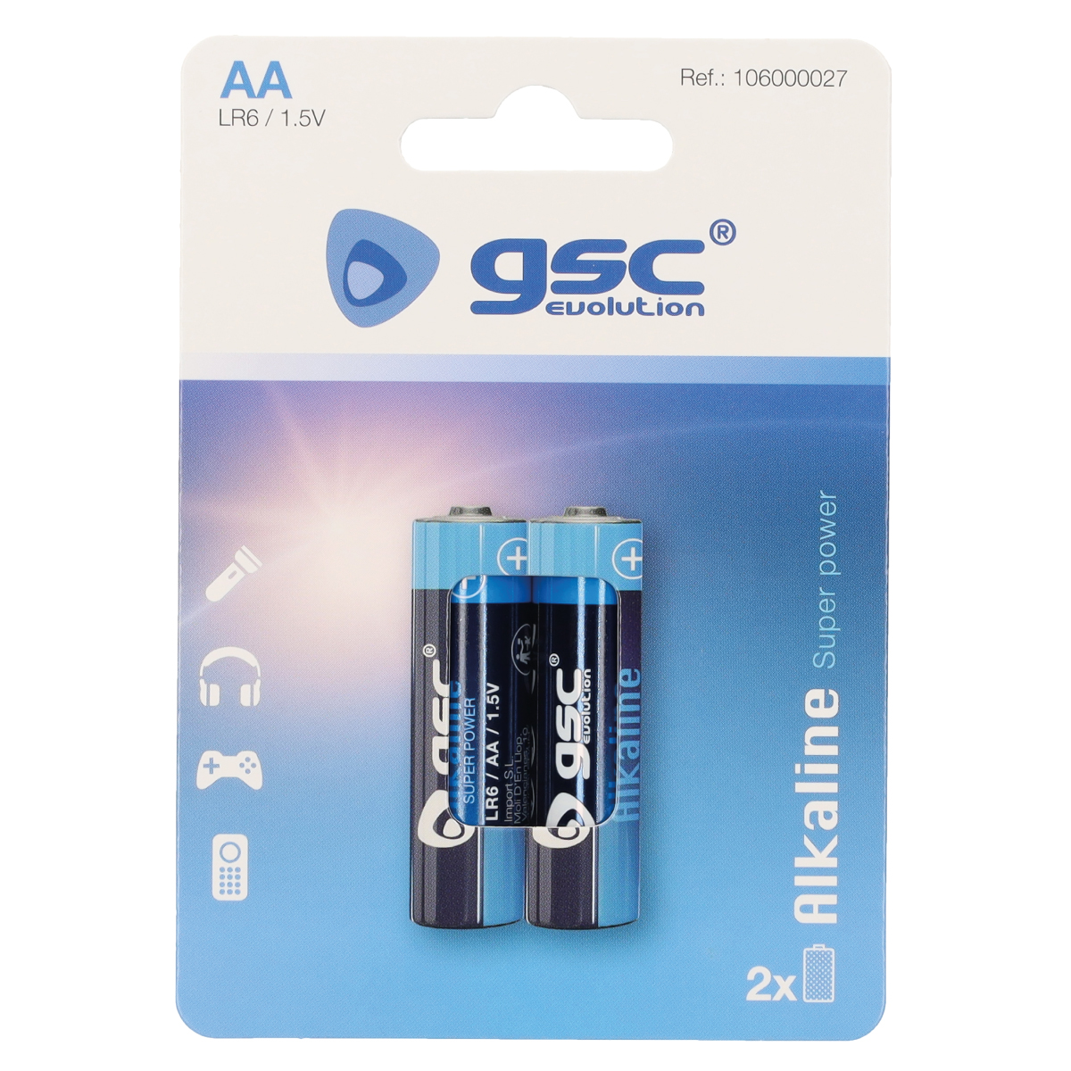 Pila alcalina GSC evolution LR6 (AA) Blister 2u
