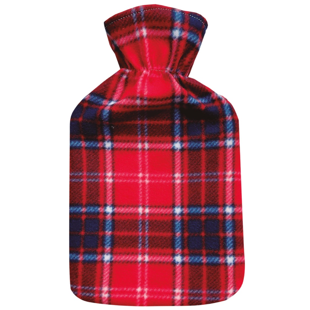 Bolsa de agua caliente 2L Cuadro escocés rojo