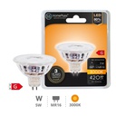 Bombilla LED dicroica cristal 38º 5W MR16 3000K - 12u caja exp