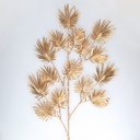 Rama decorativa LED de hojas palmito doradas 0,75M Luz cálida