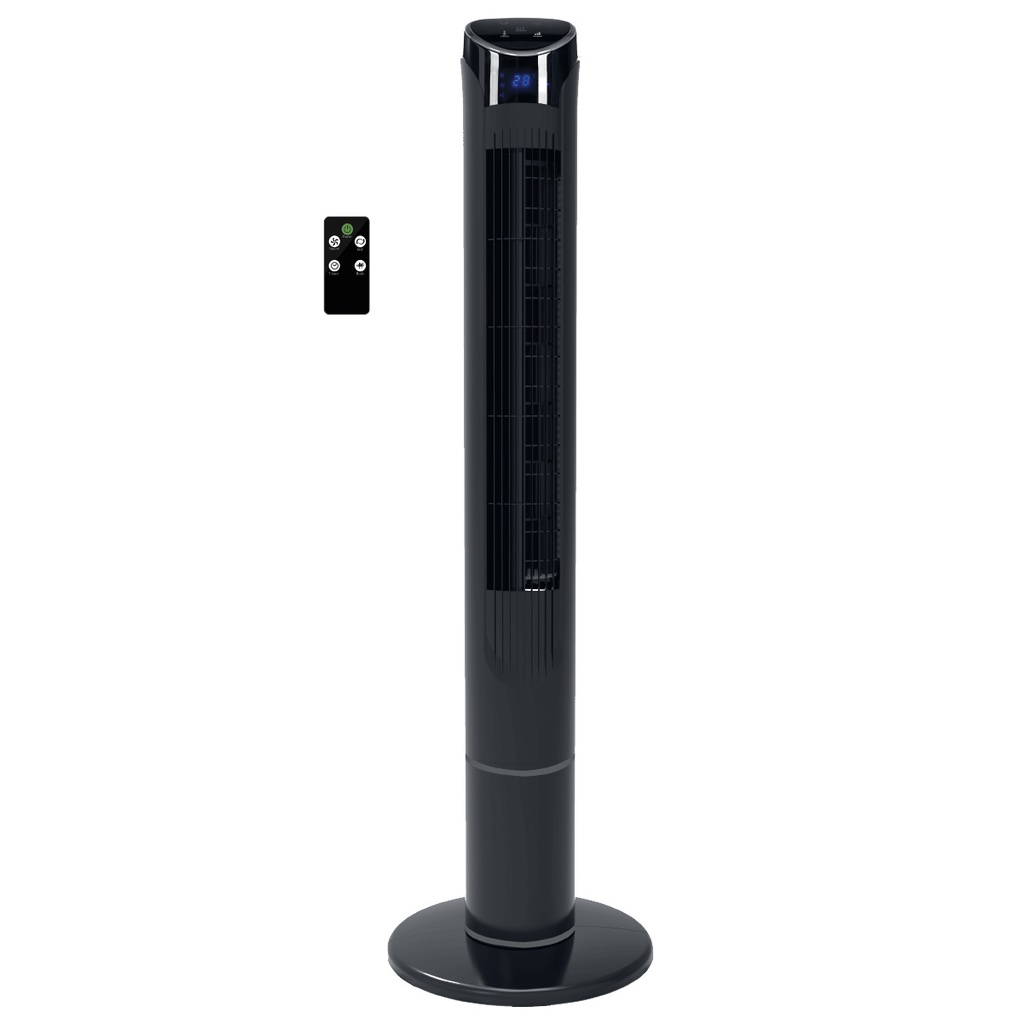 Ventilador de torre Kodima com controlo remoto 45W Preto