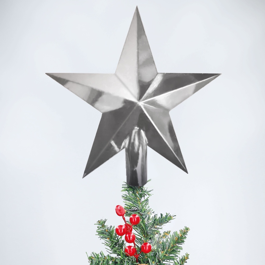 Estrela de Natal para árvore Alasia Prateado