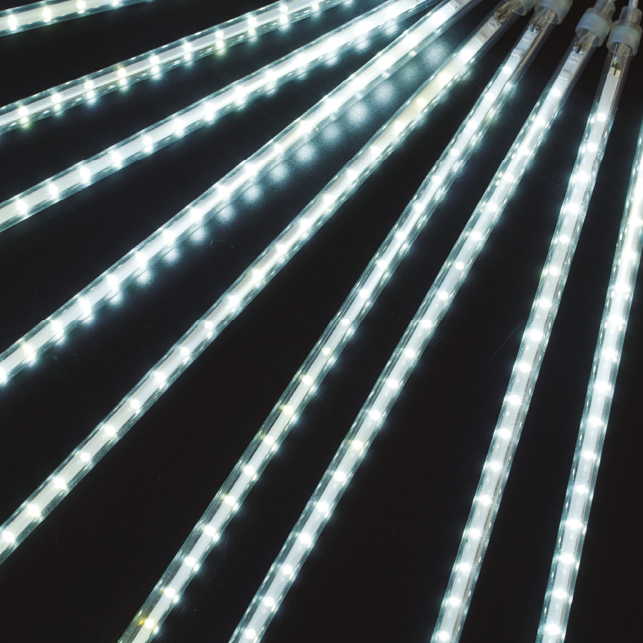 Cortina LED efecto lluvia de meteoros 5x0,3M Luz fría