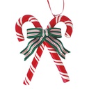 Bastões de caramelo decorativos para árvore de Natal