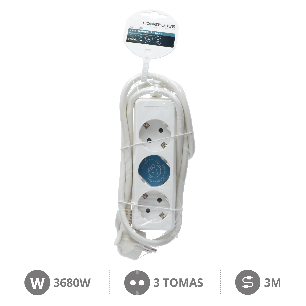 3 way socket White (3x1.5mm) 3M wire