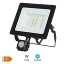 LED sensor floodlight 50W 6500K IP65 Black - Libertina