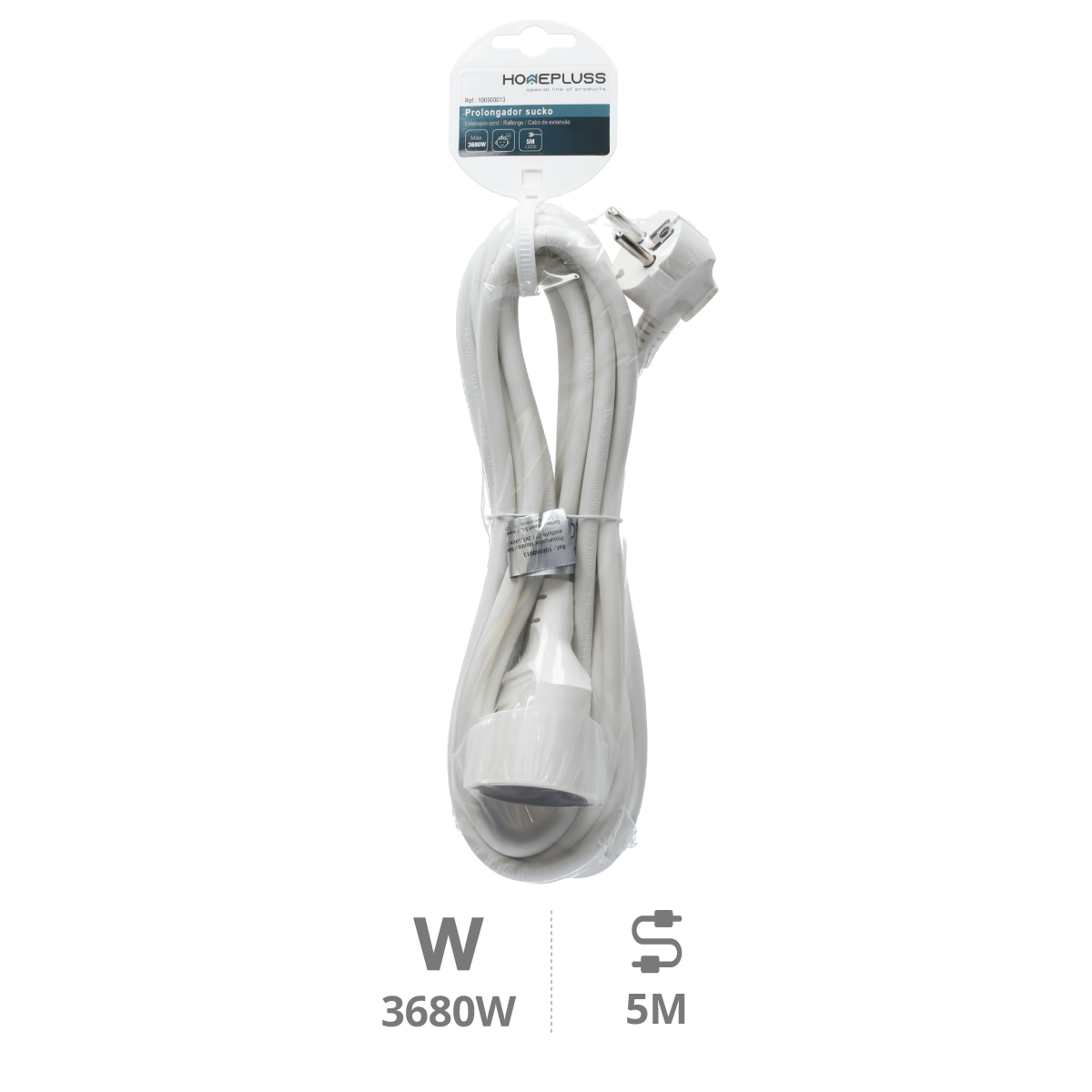 Prolongador sucko (3x1.5mm) 5M Blanco