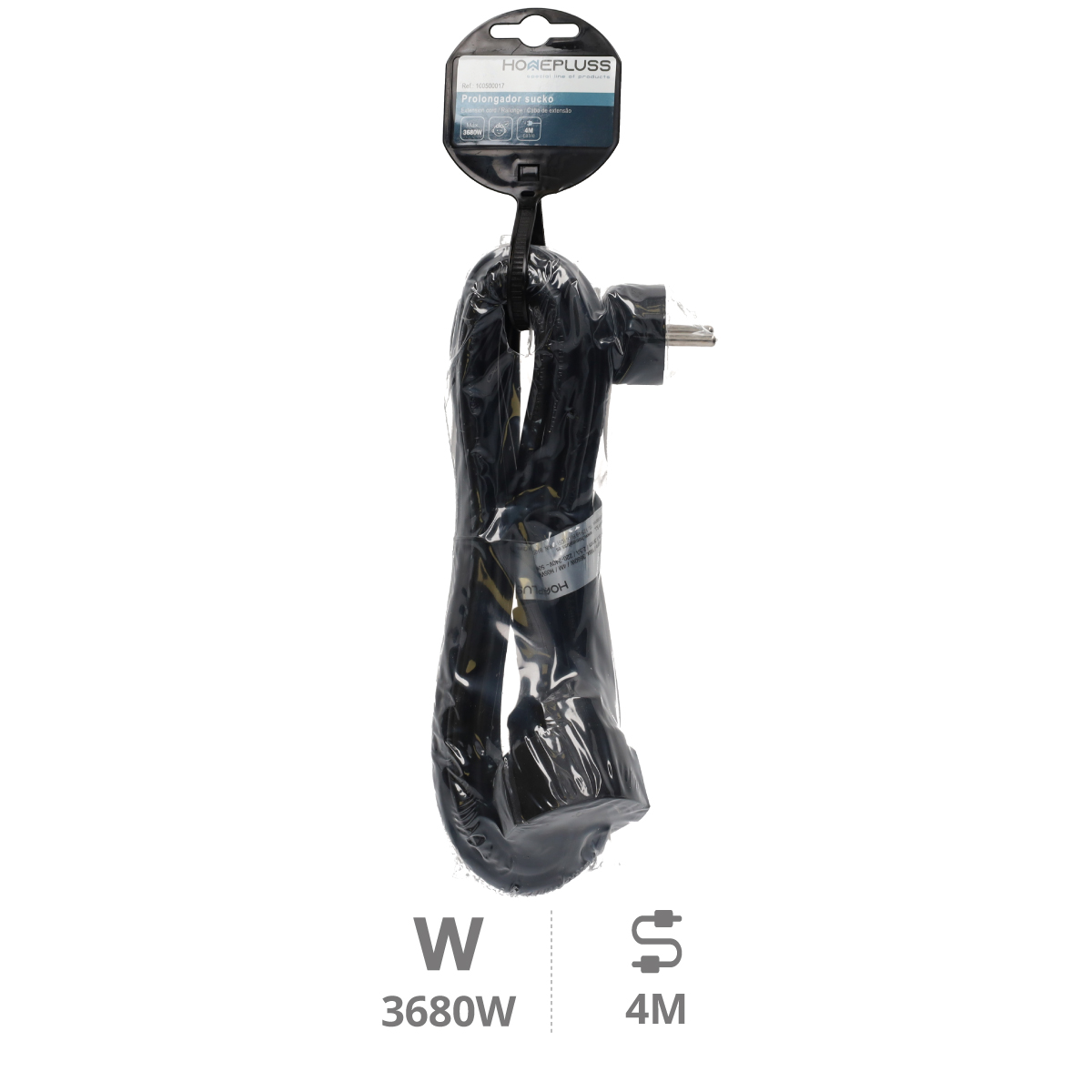 Prolongador sucko (3x1.5mm) 4M Negro