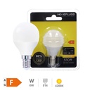 Bombilla LED esférica 6W E14 4200K - 12u caja exp