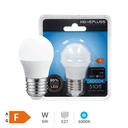 Bombilla LED esférica 6W E27 6000K - 12u caja exp