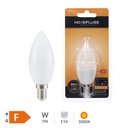 Bombilla LED vela 7W E14 3000K - 12u caja exp
