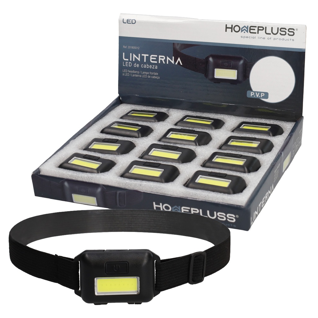 Linterna LED de cabeza 3W - 12u caja exp