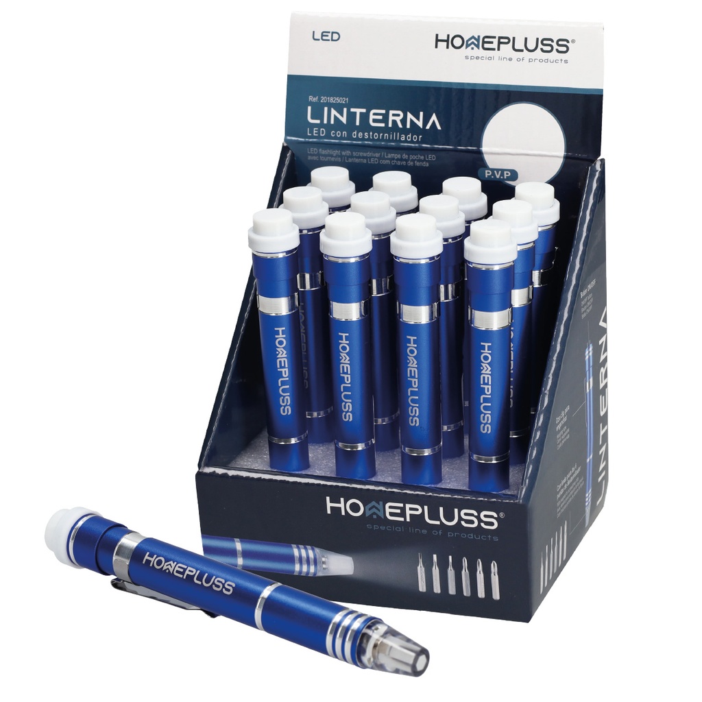 Linterna LED destornillador 1W - 12u caja exp