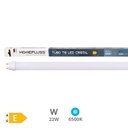 Tubo LED T8 cristal 150cm 22W 6500K - 25u caja exp