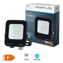 Proyector aluminio LED Kasai 10W 6500K IP65 Negro
