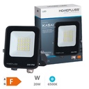 Proyector aluminio LED Kasai 20W 6500K IP65 Negro