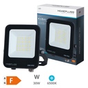 Proyector aluminio LED Kasai 30W 6500K IP65 Negro