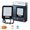 Proyector aluminio LED Kasai con sensor 50W 6500K IP65 Negro