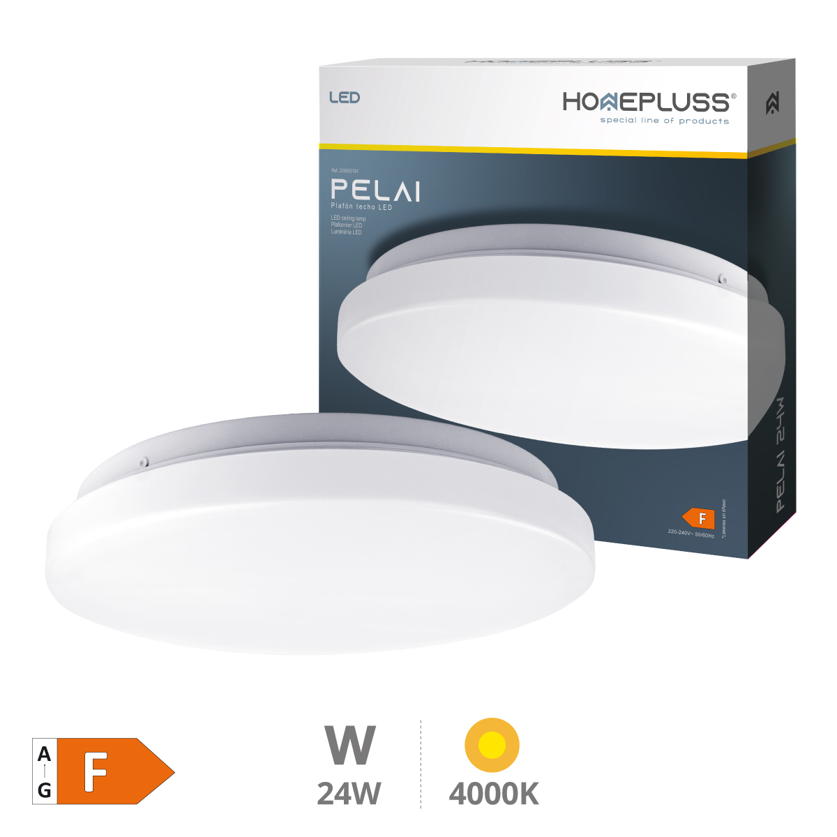 Plafón techo LED Pelai 24W 4000K
