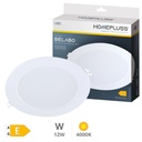 Downlight empotrable LED redondo Belabo 12W 4000K Blanco
