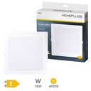 Downlight empotrable LED cuadrado Makurdi 18W 4000K Blanco