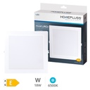 Downlight empotrable LED cuadrado Makurdi 18W 6500K Blanco